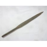 An Ancient Roman/ Greek-style iron spear-head with double edged blade 21" long overall