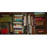 Three boxes of various volumes including Galeozzie-Austin (M) Tranquil Moments, signed; Literature,