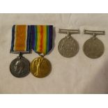 A First War pair of medals awarded to No.106545 Pte. E Stevenson A.S.C.
