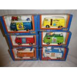 Six mint and boxed Tomica Dandy die-cast camper vans