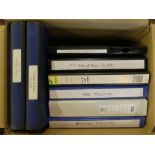 Eight folder albums containing a collection of Isle of Man and GB stamps,