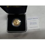 A 2002 Guernsey twenty-five pound gold coin,