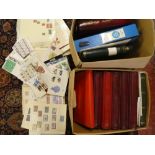 A large selection of various albums and folders of mixed World stamps,