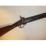 An 1858 pattern Enfield 3-band percussion musket with 39" inch steel barrel,