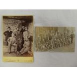 An early cabinet photograph of a group of Cornish miners by JC Burrow of Camborne and a