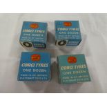 Four boxes of Corgi tyres No.