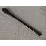 An old African hardwood club with globular end 21" inches long