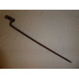 A 19th Century steel socket bayonet with 18½" inch blade