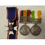 A group of three medals awarded to Lieut. H.N.B. Harrison 2nd Bn.D.C.L.I.