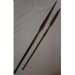 Two 19th Century African assegai hand spears,