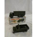 Dinky toys - 622 10-ton Army truck in original box and an un-boxed Dinky open truck (2)