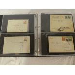 An album containing a postal history collection with Spanish Military censor mail,