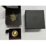 A 2017 Queens Beasts Lion of England UK quarter - ounce gold proof coin,
