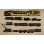 Hornby Dublo - 4-2-2 BR locomotive, various OO gauge locomotives, goods wagons, boxed Wrenn coach,