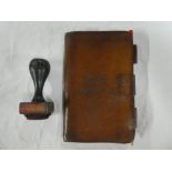 A Cornwall County Constabulary leather pocket book cover with pocket book and pencil and a Chief