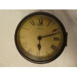 A Smiths eight day wall clock with painted circular dial,