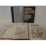 Three stock books containing a selection of various World stamps including Uganda, Madagascar,