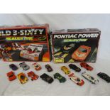 Two part Scalextric boxed sets including Wild 3 Sixty and Pontiac Power together with a selection