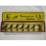 A Britains boxed set of seven British Infantrymen in action No.