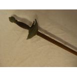 An early 19th Century small sword with 32" inch tapered blade and part brass hilt (af)