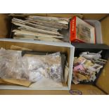 A large box of various postal covers, postal history, Canada and USA First Day covers,