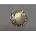 Charles II 1662 silver crown, counter marked with initials,