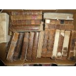 Various leather bound volumes including Anthologia Graeca 1814 - 1817, 4 vols; Ecclesiastial Law,