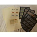A selection of GB fine used QEII high value stamps on stock cards and a collection of France stamps