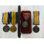 A First War pair of medals awarded to No.27673 Pte. E.E.