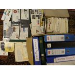 Nine folder albums containing GB first day covers,