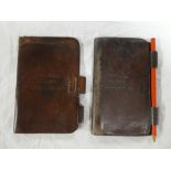 Two Cornwall County Constabulary leather pocket book covers