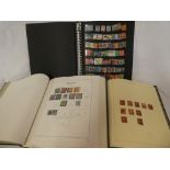 Three folder albums containing a selection of GB stamps 1860 onwards