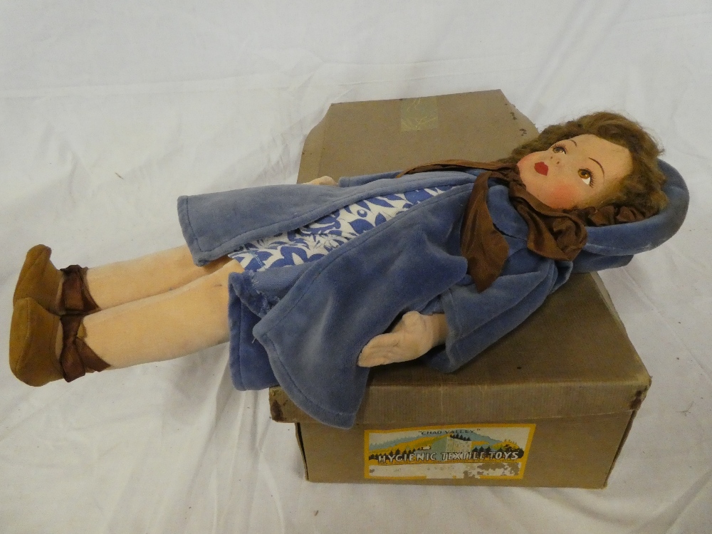 A Chad Valley cloth covered doll in original box