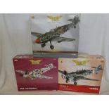 Three mint & boxed Corgi Aviation Archive 1:32 scale aircraft including Messerschmitt DF109G in