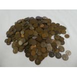 A selection of various pre-decimal GB coinage including pennies, half pennies,