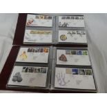 Two First Day cover albums containing over 130 GB First Day Covers 1993 - 2006