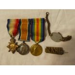 1914/15 Star trio of medals awarded to No.48562 Pte. H.A. Phillips R.A.M.C.