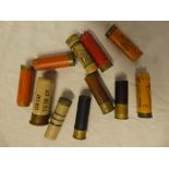 A selection of 19th Century and later used shotgun cartridges including some early examples
