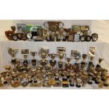 A large collection of motoring memorabilia and trophy cups, formerly the property of W.A.