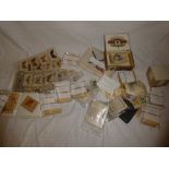 A large selection of various silk cigarette cards including large size flags, various butterflies,