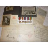 A rare Second War Thunderbolt pilots group of medals together with log book and archive of