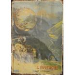 An old linen backed travel poster "Prime Samaritaine Paris L'Auvergne Vallee Du Lioran" 41" x 28"