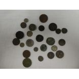 A selection of various Roman coins, early Foreign coins,