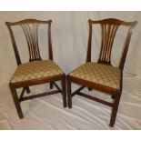 A set of six 19th Century mahogany Chippendale-style dining chairs with pierced vase splat backs