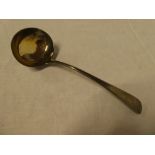 A George III silver sauce ladle by Peter, Anne and William Bateman,