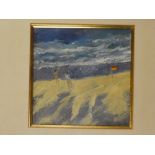 Robert Jones - oil on board Porthmeor Beach, signed & dated 1991,