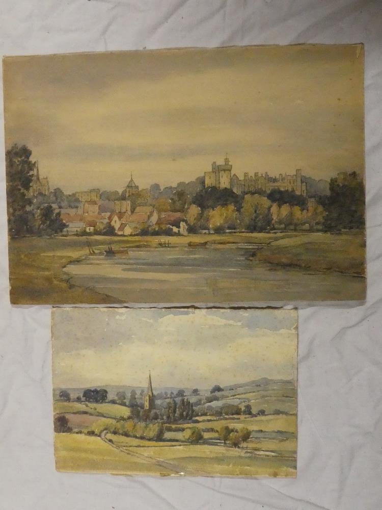 Mary Williams - watercolours Arundel Castle, signed, inscribed to verso and dated 1952,