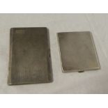A good quality silver rectangular cigarette case with engine turned decoration by Mappin & Webb of