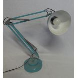 A 1970's blue painted anglepoise lamp