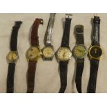 A selection of various gentleman's wristwatches including Zenith by H Lamb of West Hartlepool,
